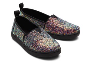 Toms Alpargata Glitter Black | RYJSVC-427