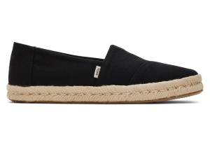 Toms Alpargata Rope 2.0 Recycled Cotton Espadrille Black | MRLIVB-763