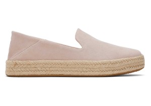 Toms Carolina Suede Espadrille Pink | YJUDBQ-406