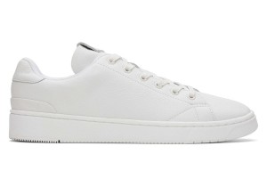 Toms TRVL LITE Leather Lace-Up Sneaker White | MPJCQS-548