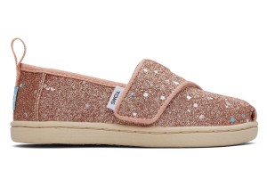 Toms Tiny Alpargata Cosmic Glitter Rose Gold | NYVMRS-025