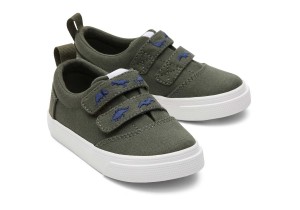 Toms Tiny Fenix Double Strap Sneaker Olive | YICLOA-015