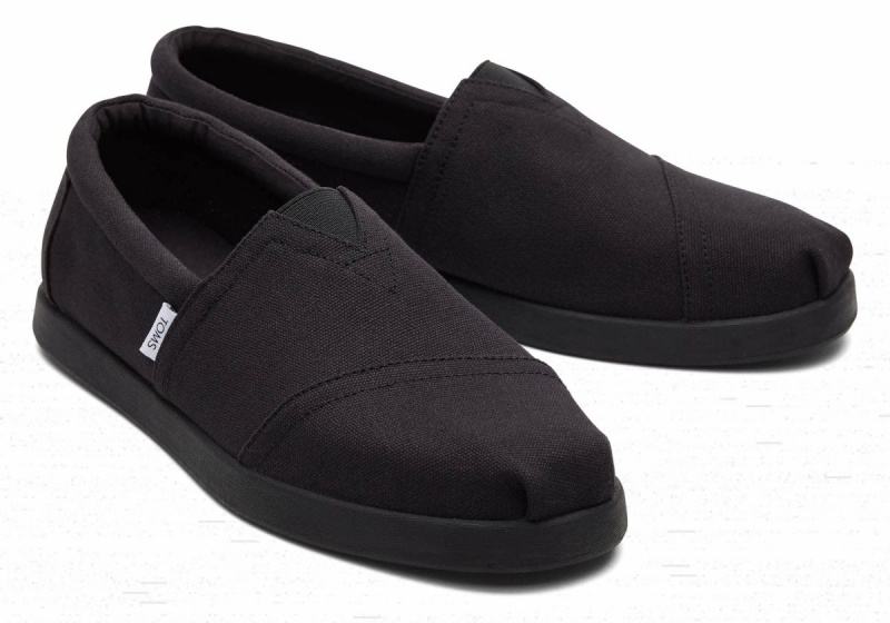 Toms Alp Fwd All Recycled Cotton Canvas Black | JCDZRA-019