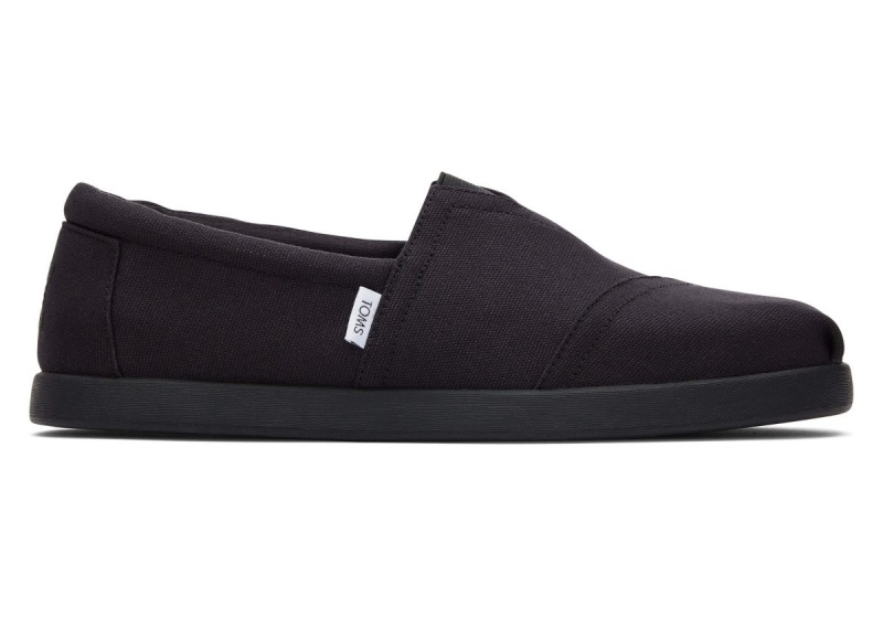 Toms Alp Fwd All Recycled Cotton Canvas Black | JCDZRA-019