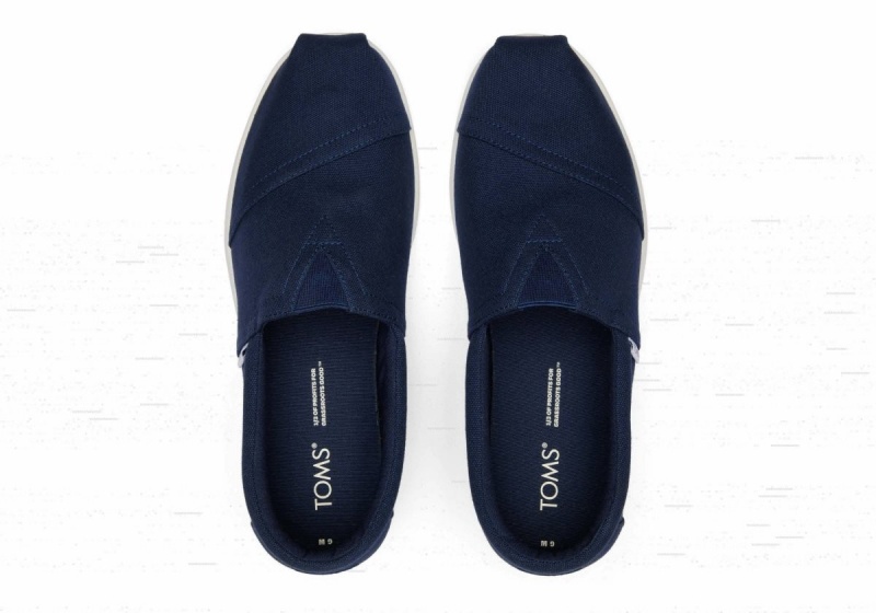 Toms Alp Fwd Recycled Cotton Canvas Navy | ZWOLVT-389