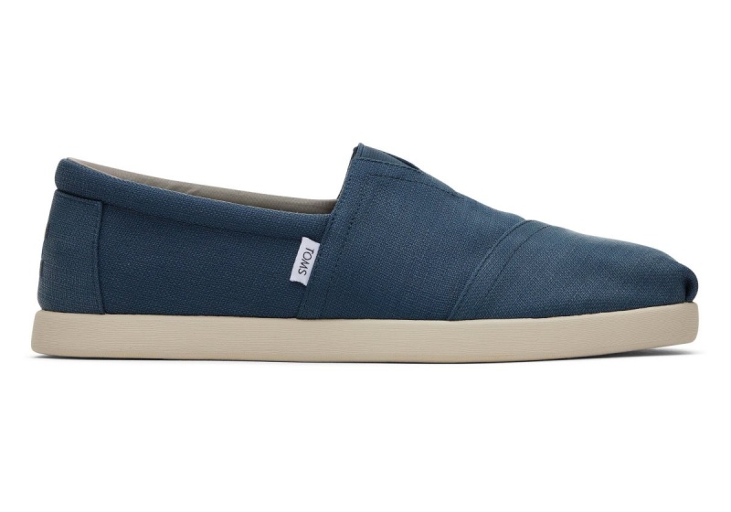 Toms Alp Fwd Textured Woven Dark Indigo | XZUMSI-671