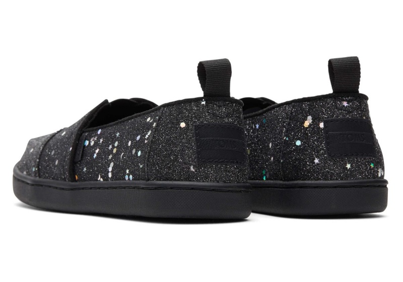 Toms Alpargata Cosmic Glitter Black | AKOMSJ-019