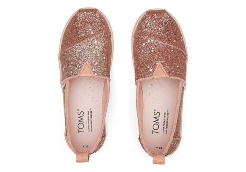 Toms Alpargata Cosmic Glitter Rose Gold | ZDBEVI-149