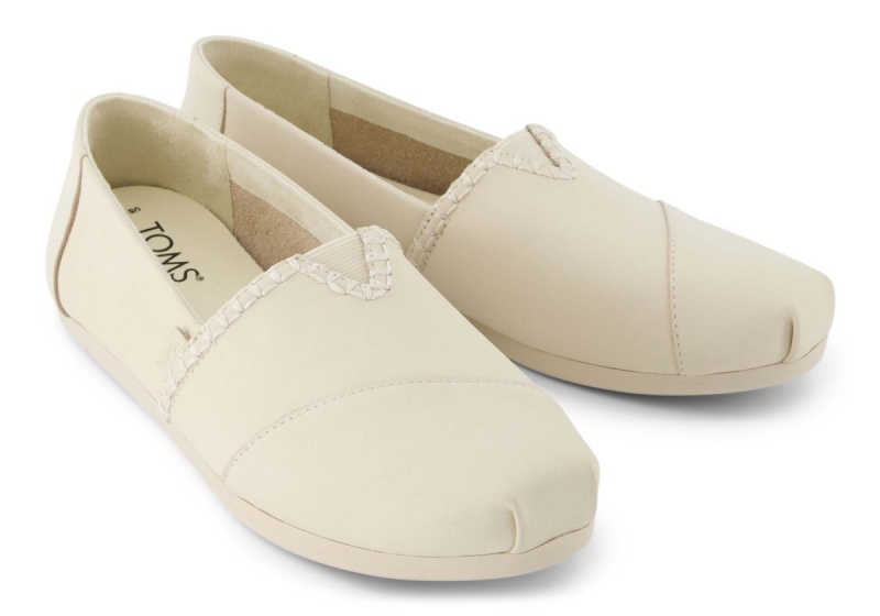 Toms Alpargata Cream Leather Cream | ZBKREP-594