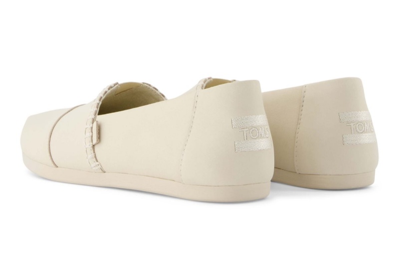 Toms Alpargata Cream Leather Cream | ZBKREP-594