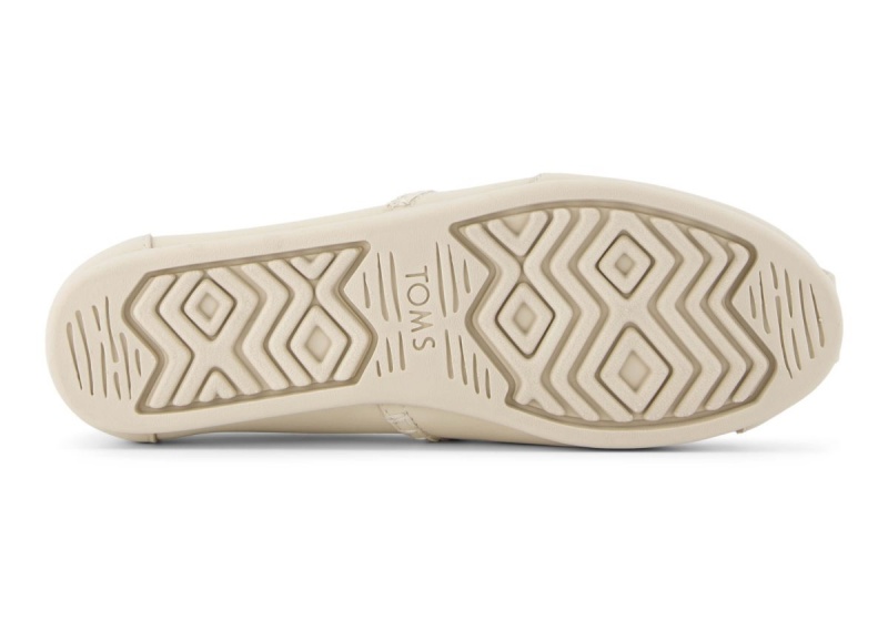 Toms Alpargata Cream Leather Cream | ZBKREP-594