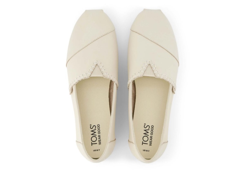 Toms Alpargata Cream Leather Cream | ZBKREP-594