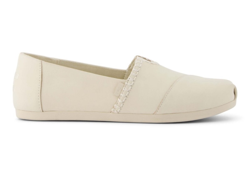 Toms Alpargata Cream Leather Cream | ZBKREP-594