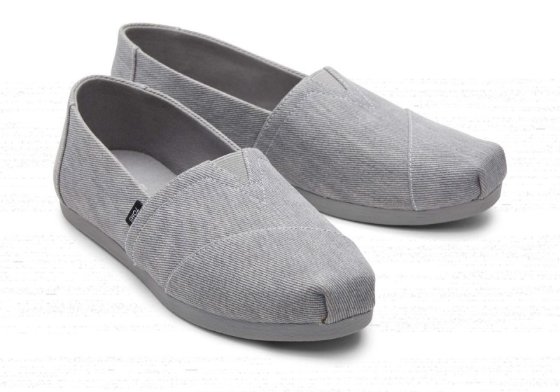 Toms Alpargata Distressed Twill Grey | VRSPKI-376