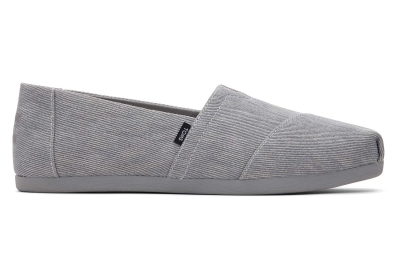 Toms Alpargata Distressed Twill Grey | VRSPKI-376