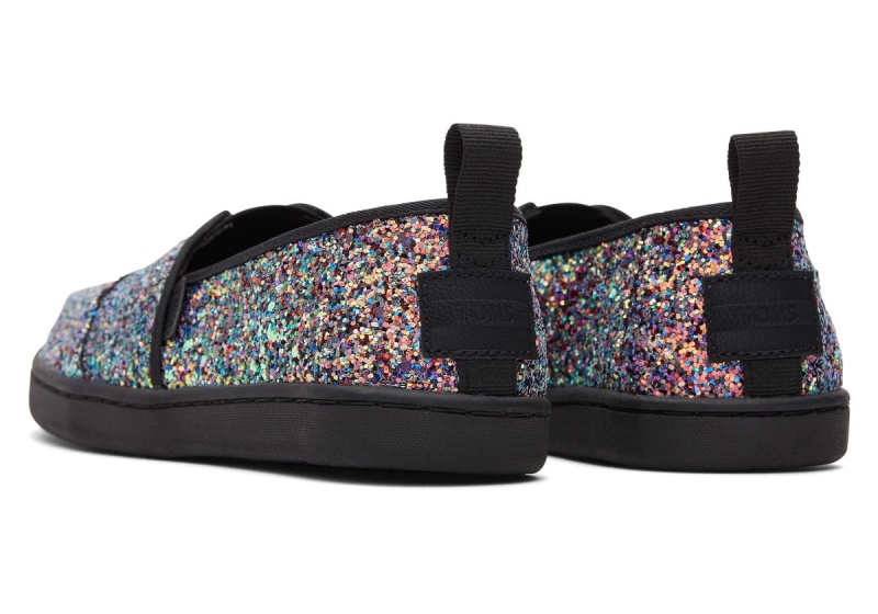 Toms Alpargata Glitter Black | RYJSVC-427