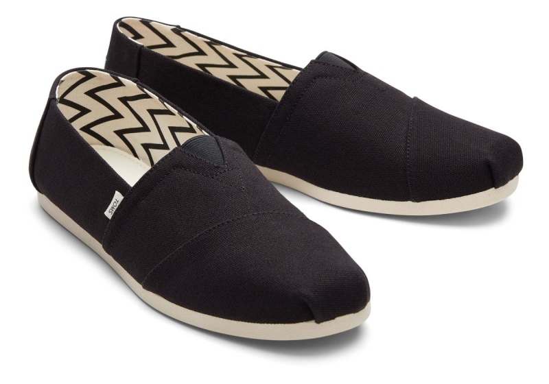 Toms Alpargata Recycled Cotton Canvas Black | UJPXNR-859