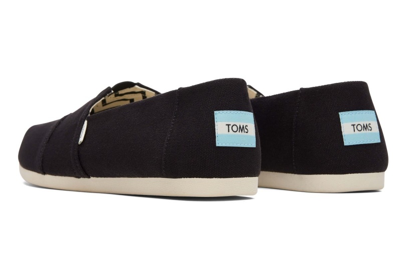 Toms Alpargata Recycled Cotton Canvas Black | UJPXNR-859