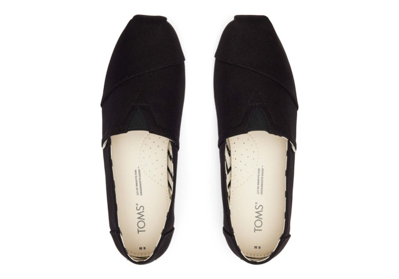 Toms Alpargata Recycled Cotton Canvas Black | UJPXNR-859