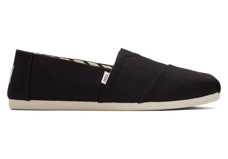 Toms Alpargata Recycled Cotton Canvas Black | UJPXNR-859