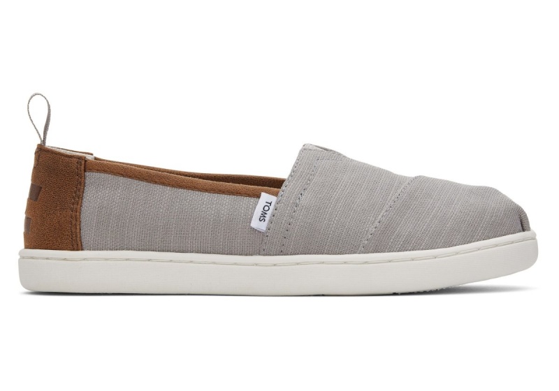 Toms Alpargata Recycled Cotton Deep Grey / Dark Brown | LZVPNC-579