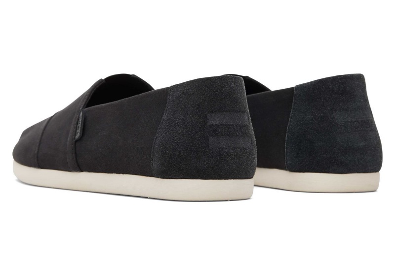 Toms Alpargata Suede Brushed Twill Black | EKOVWT-451