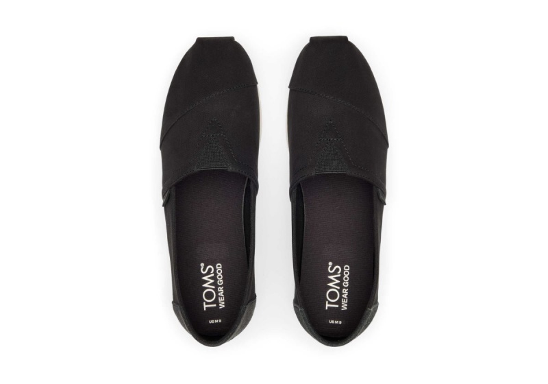 Toms Alpargata Suede Brushed Twill Black | EKOVWT-451