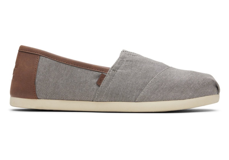 Toms Alpargata Synthetic Trim Grey | AZCPYN-346