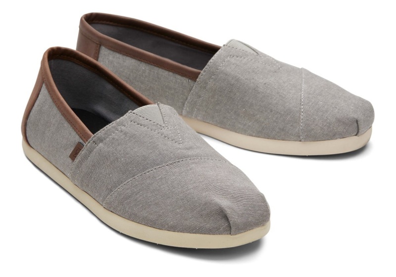 Toms Alpargata Synthetic Trim Grey | AZCPYN-346