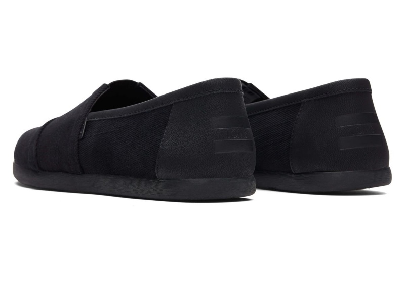 Toms Alpargata Twill Synthetic Trim Black | KPTBHF-732