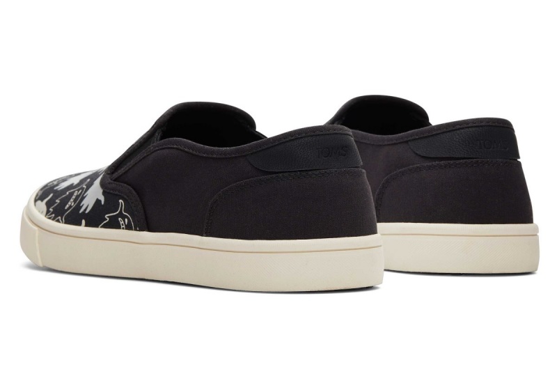 Toms Baja in the Ghosts Slip On Sneaker Black | MJNITF-960