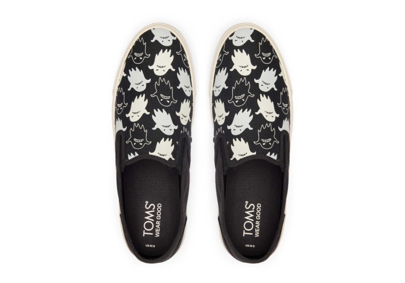 Toms Baja in the Ghosts Slip On Sneaker Black | MJNITF-960