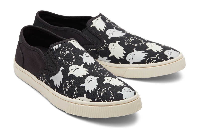 Toms Baja in the Ghosts Slip On Sneaker Black | MJNITF-960