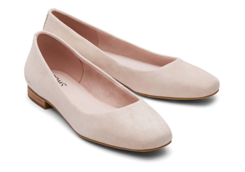 Toms Briella Suede Flat Pink | RMUBKE-748