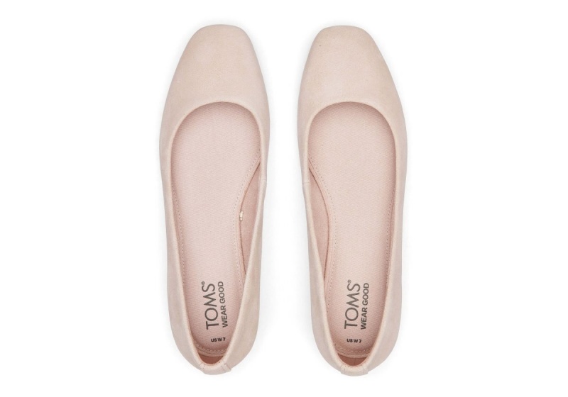 Toms Briella Suede Flat Pink | RMUBKE-748