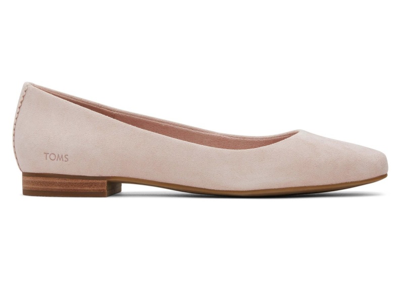 Toms Briella Suede Flat Pink | RMUBKE-748