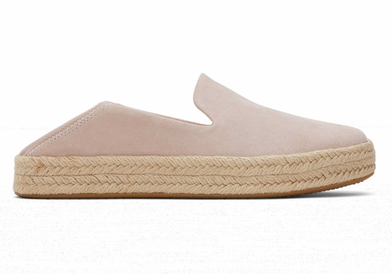 Toms Carolina Suede Espadrille Pink | YJUDBQ-406