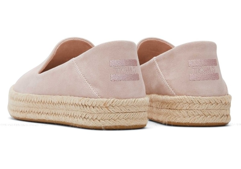 Toms Carolina Suede Espadrille Pink | YJUDBQ-406