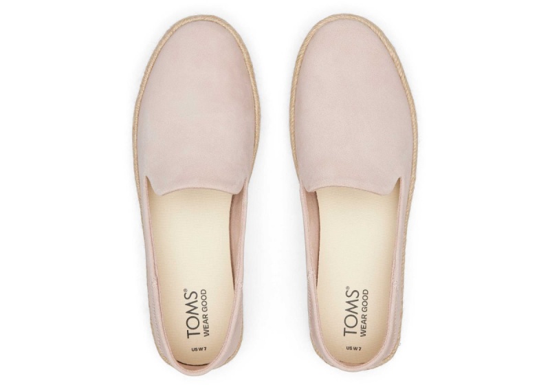 Toms Carolina Suede Espadrille Pink | YJUDBQ-406