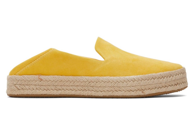 Toms Carolina Suede Espadrille Yellow | KDHTPZ-458