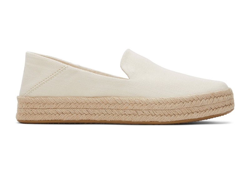 Toms Carolina Twill Espadrille Beige | NRLXSU-209