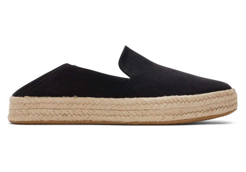 Toms Carolina Twill Espadrille Black | RVSPWQ-706