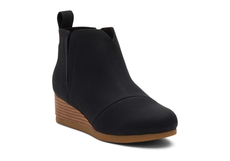 Toms Clare Wedge Boot Black | FJYRAW-907