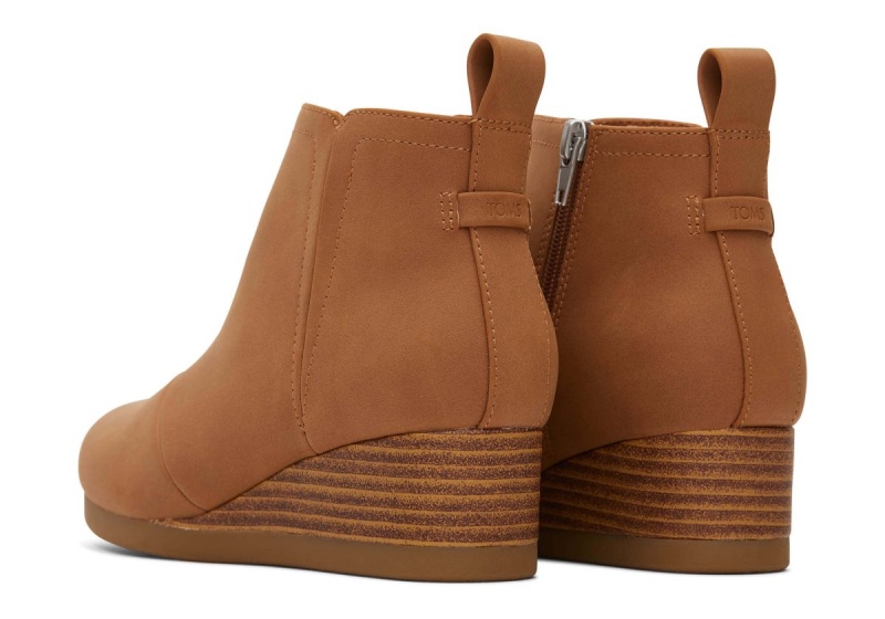 Toms Clare Wedge Boot Brown | YMCIDZ-087