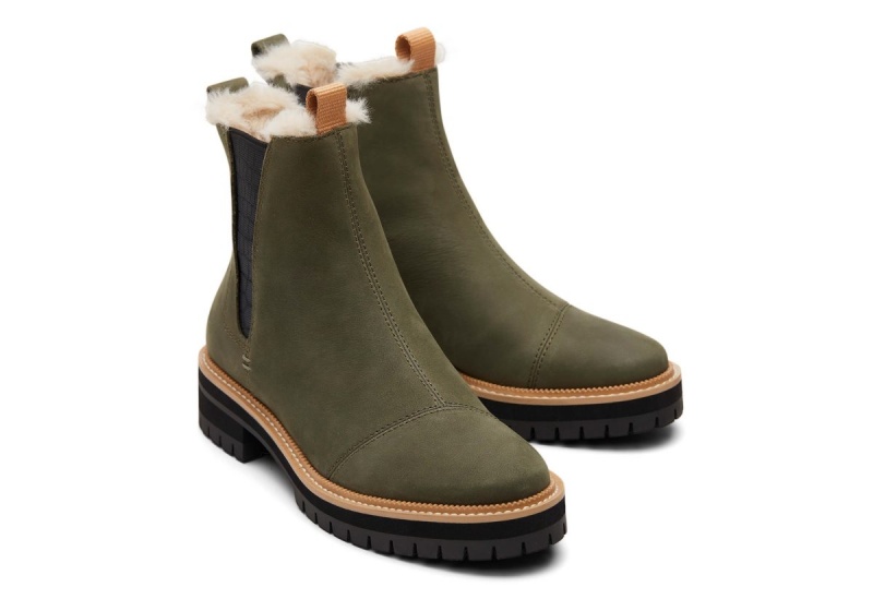 Toms Dakota Water Resistant Boot Olive | DGQPWL-325