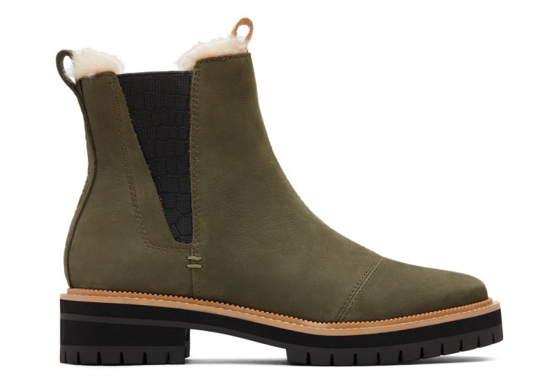 Toms Dakota Water Resistant Boot Olive | DGQPWL-325