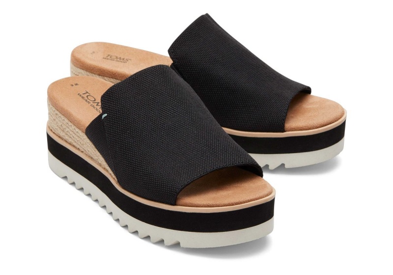 Toms Diana Mule Sandal Black | MFKHDP-871