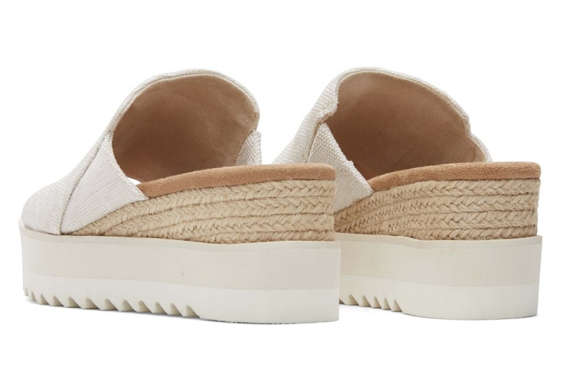 Toms Diana Mule Wide Sandal Beige | KYJRXO-769