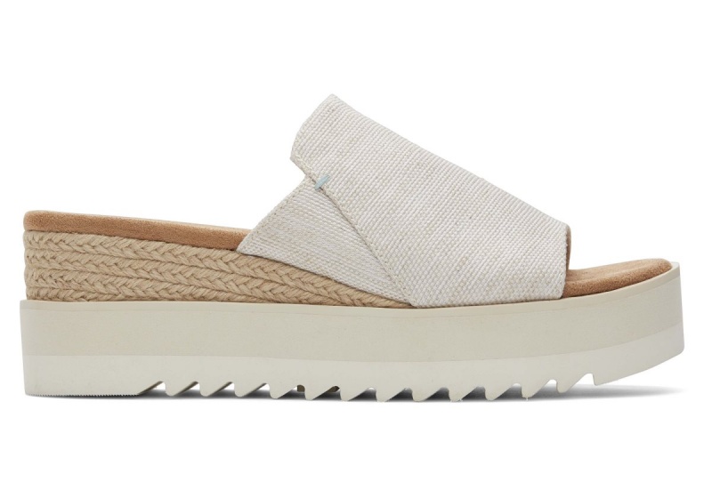 Toms Diana Mule Wide Sandal Beige | KYJRXO-769