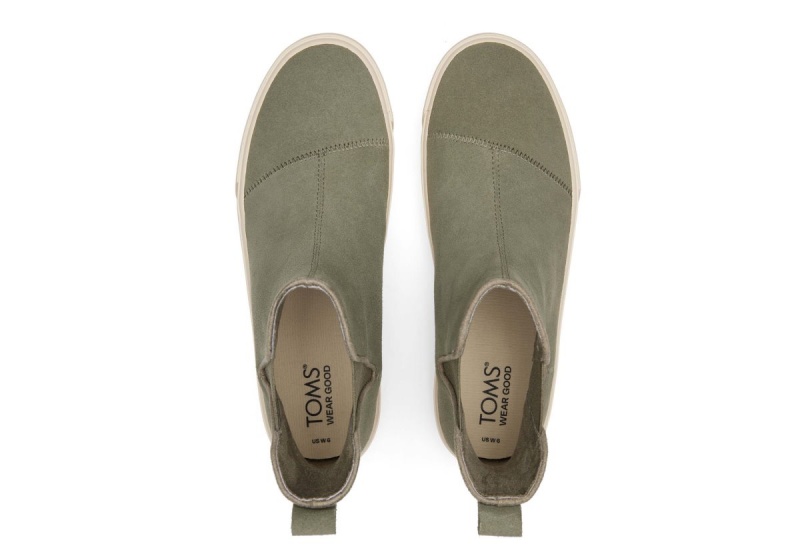 Toms Fenix Platform Chelsea Suede Sneaker Grey | BKNRSG-648